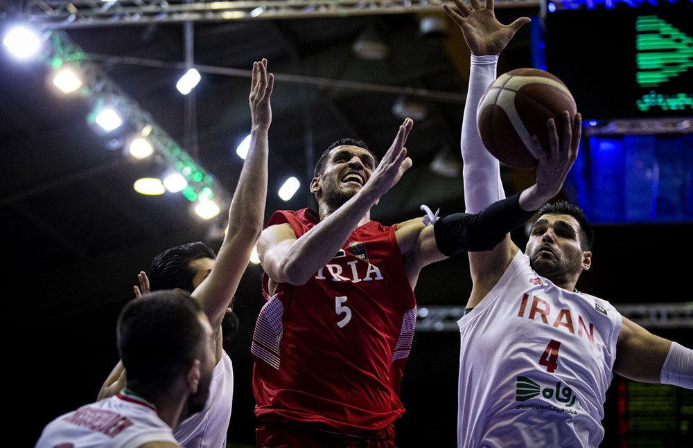 إيران - سوريا  تصفيات كأس آسيا لكرة السلة 2021.
