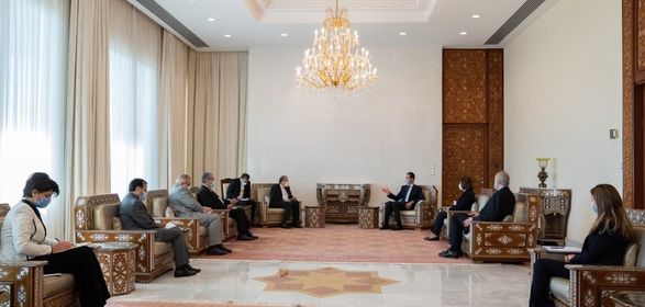 الرئيس الأسد يستقبل علي أصغر خاجي كبير مساعدي وزير الخارجية الإيراني والوفد المرافق له