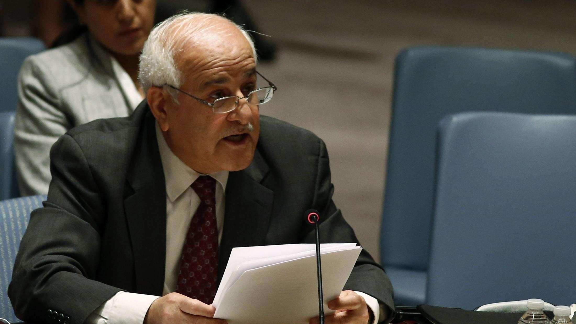مندوب فلسطين الدائم لدى الأمم المتحدة رياض منصور 