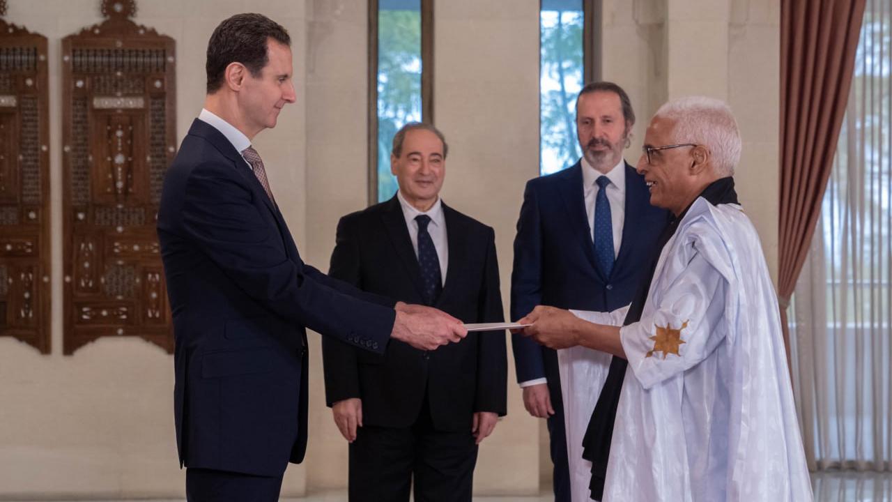 الرئيس الأسد يتقبل أوراق اعتماد سفراء أبخازيا وموريتانيا 