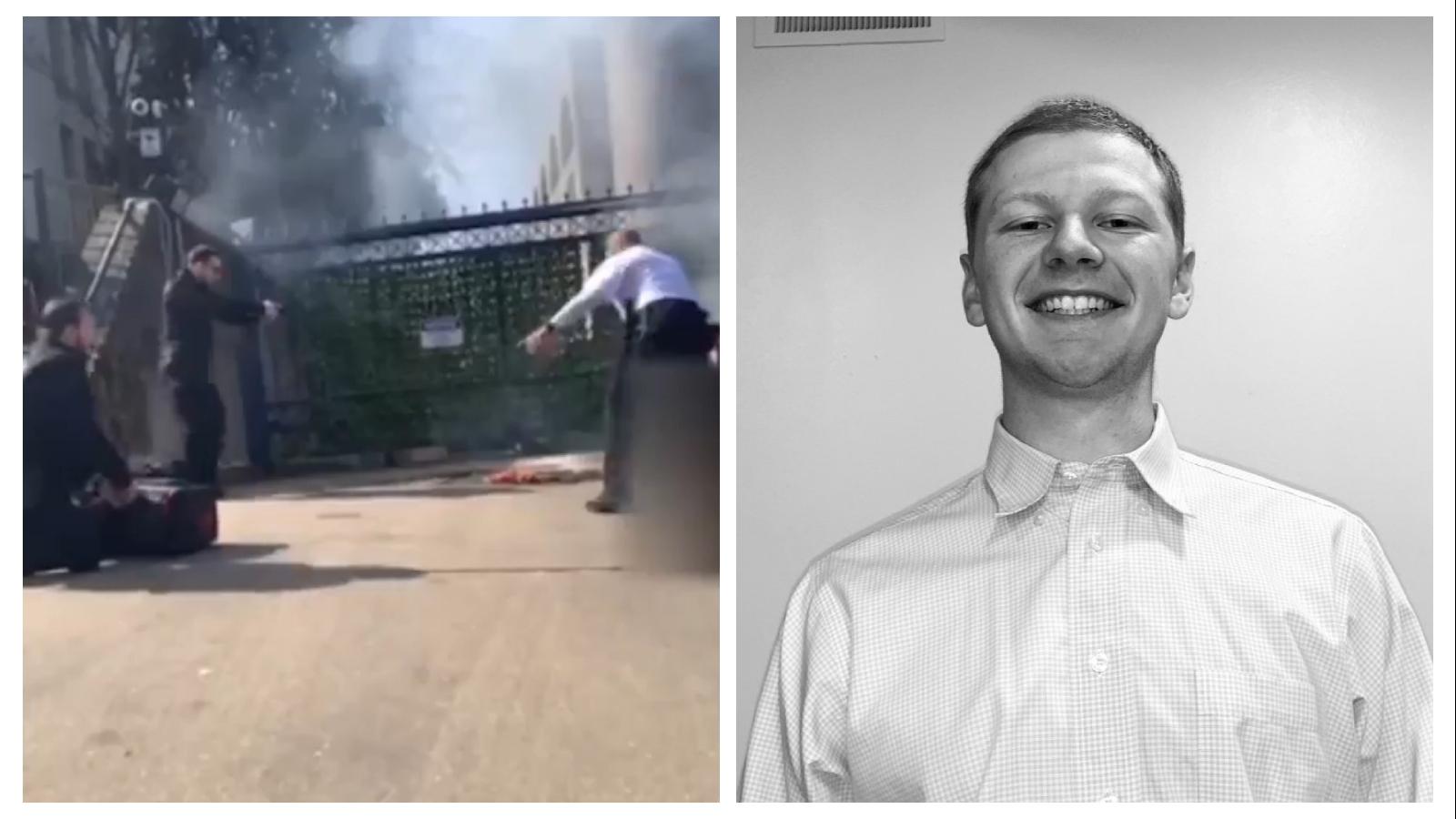 طيار أمريكي يحرق نفسه أمام سفارة الكيان بواشنطن.. وحماس تحمّل بايدن المسؤولية