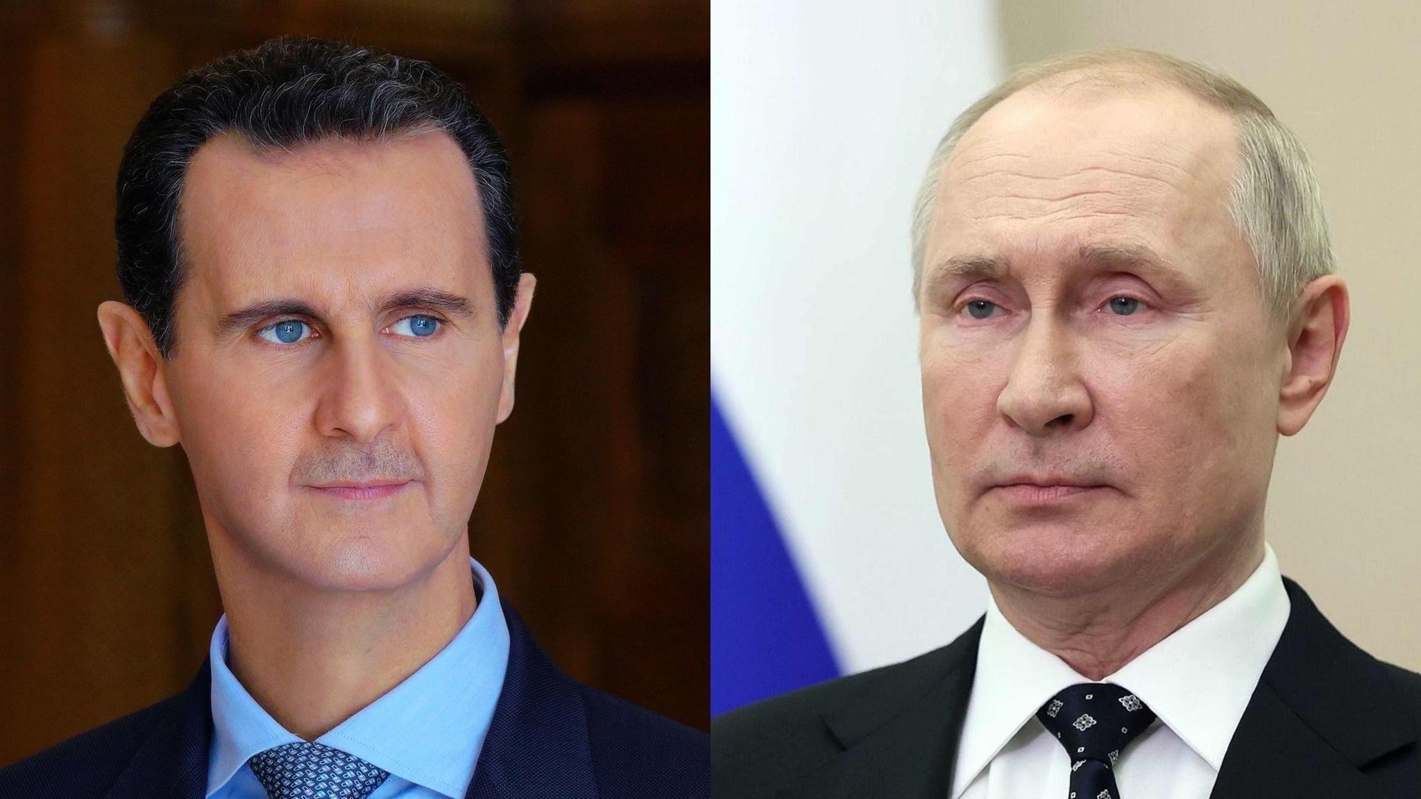 الرئيس الأسد يعزّي بوتين بضحايا الهجوم على مجمع كروكوس التجاري