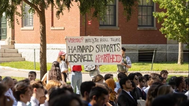 جامعة هارفارد توافق على تحقيق مطالب المتضامنين مع فلسطين 